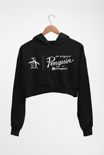 Load image into Gallery viewer, Penguin Crop HOODIE FOR WOMEN-Black-Ektarfa.online
