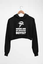 Load image into Gallery viewer, PUBG Where Are We Dropping Boys Crop HOODIE FOR WOMEN-Black-Ektarfa.online
