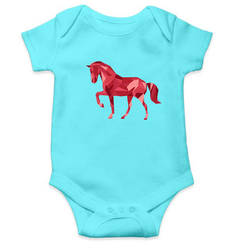 HORSE Kids Romper For Baby Boy/Girl-0-5 Months(18 Inches)-Sky Blue-Ektarfa.online