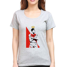 Load image into Gallery viewer, Kylian Mbappé T-Shirt for Women-Grey Melange-Ektarfa.online
