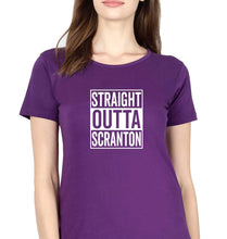 Load image into Gallery viewer, Straight Outta Scranton T-Shirt for Women-Purple-Ektarfa.online
