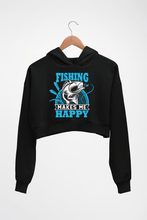 Load image into Gallery viewer, Fishing Crop HOODIE FOR WOMEN-Black-Ektarfa.online

