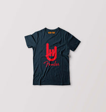 Load image into Gallery viewer, Fender Rock Hand Kids T-Shirt for Boy/Girl-Petrol Blue-Ektarfa.online
