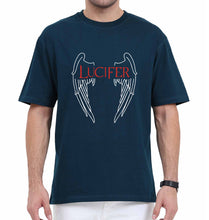 Load image into Gallery viewer, Lucifer Oversized T-Shirt for Men-Petrol Blue-Ektarfa.online
