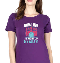 Load image into Gallery viewer, Bowling T-Shirt for Women-Purple-Ektarfa.online
