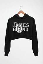 Load image into Gallery viewer, James Bond (007) Crop HOODIE FOR WOMEN-Black-Ektarfa.online
