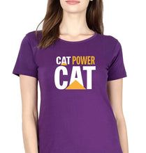 Load image into Gallery viewer, Cat Power T-Shirt for Women-Purple-Ektarfa.online
