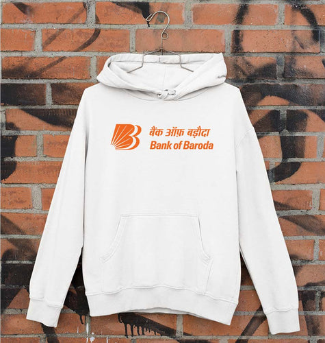 Bank of Baroda Unisex Hoodie for Men/Women-White-Ektarfa.online