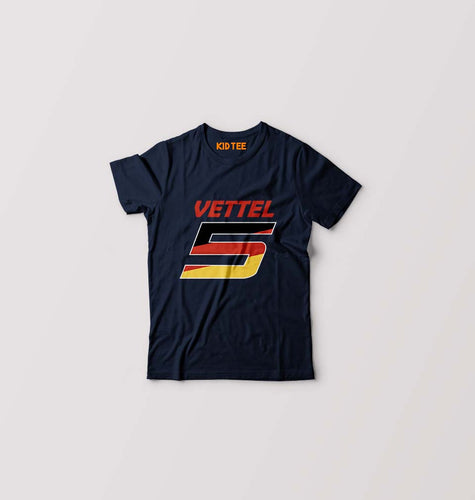Sebastian Vettel F1 T-Shirt for Boy/Girl-Navy Blue-Ektarfa.online