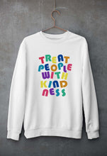 Load image into Gallery viewer, treat people.with kindness harry styles Unisex Sweatshirt for Men/Women-White-Ektarfa.online
