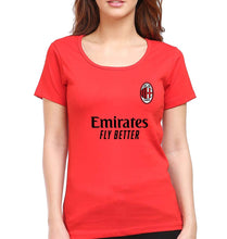 Load image into Gallery viewer, A.C. Milan 2021-22 T-Shirt for Women-Red-Ektarfa.online

