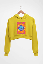 Load image into Gallery viewer, Psychedelic Crop HOODIE FOR WOMEN-Mustard Yellow-Ektarfa.online
