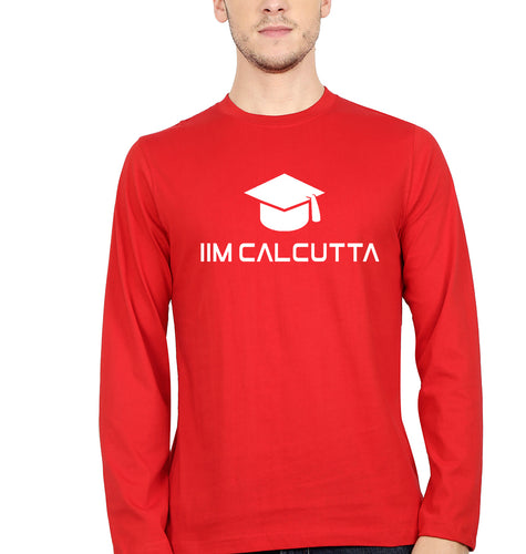 IIM C Calcutta Full Sleeves T-Shirt for Men-Red-Ektarfa.online