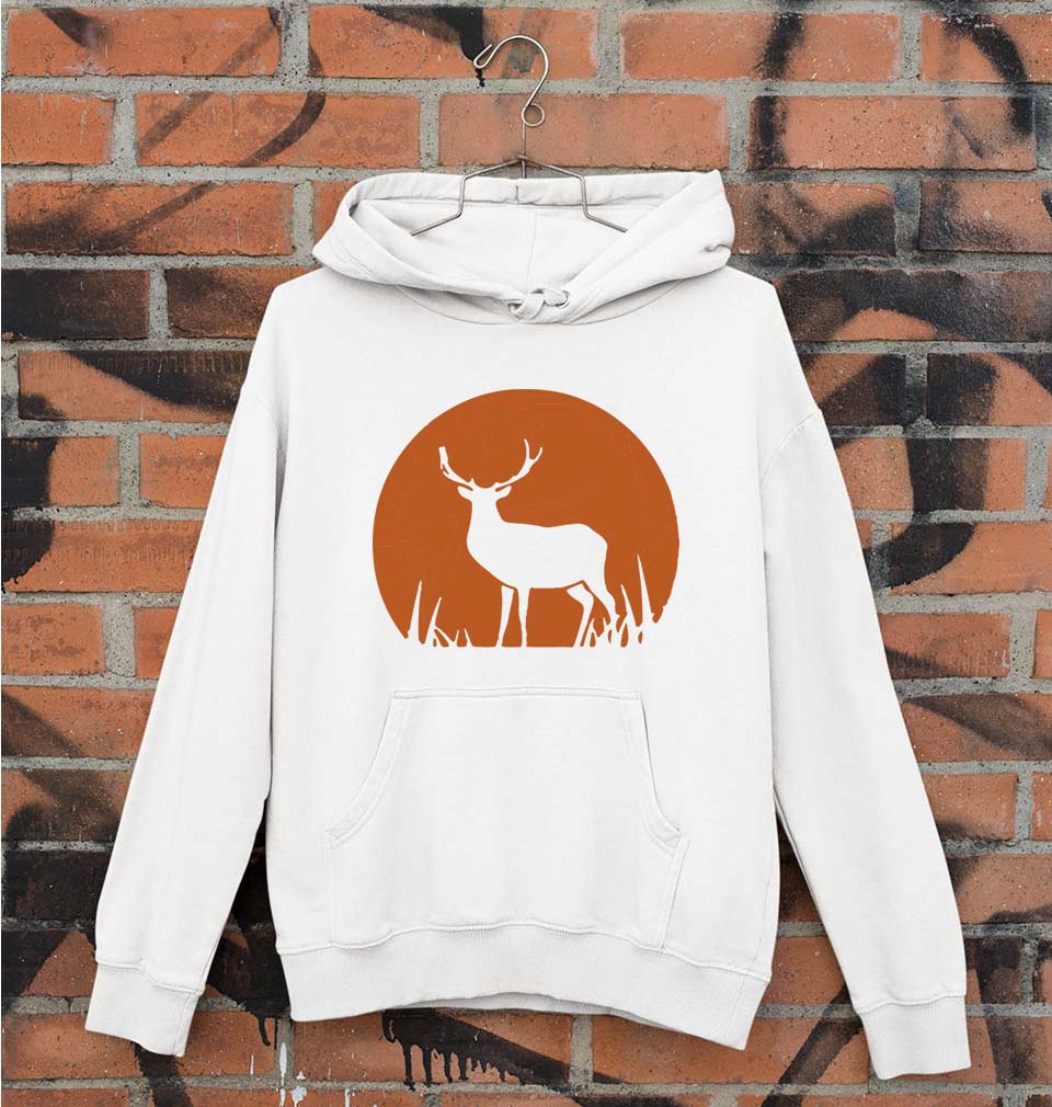 Deer Unisex Hoodie for Men/Women-White-Ektarfa.online