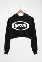 Load image into Gallery viewer, Yezdi Crop HOODIE FOR WOMEN-Black-Ektarfa.online
