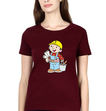 Load image into Gallery viewer, Bob the Builder T-Shirt for Women-Maroon-Ektarfa.online
