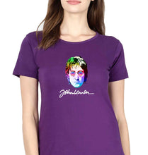 Load image into Gallery viewer, John Lennon T-Shirt for Women-Purple-Ektarfa.online
