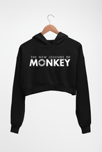Load image into Gallery viewer, The New Legends of Monkey Crop HOODIE FOR WOMEN-Black-Ektarfa.online
