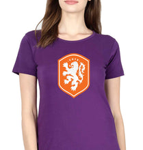 Load image into Gallery viewer, Netherlands Football T-Shirt for Women-Purple-Ektarfa.online
