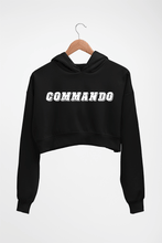 Load image into Gallery viewer, Commando Crop HOODIE FOR WOMEN-Black-Ektarfa.online
