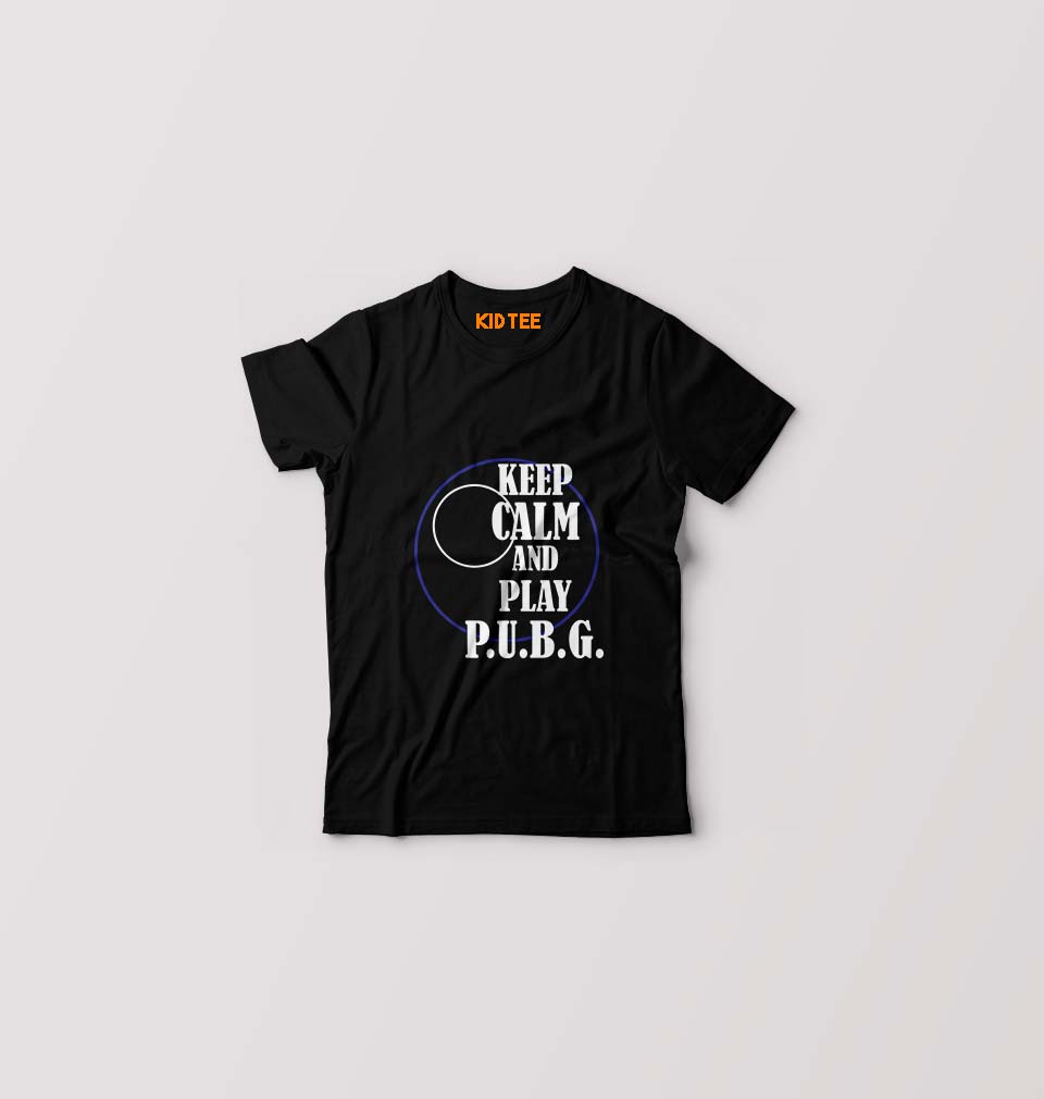 PUBG Keep Calm And Play Pubg Kids T-Shirt for Boy/Girl-Black-Ektarfa.online