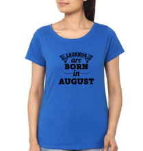 Load image into Gallery viewer, Legends are Born in August T-Shirt for Women-Royal Blue-Ektarfa.online
