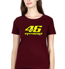 Load image into Gallery viewer, Valentino Rossi(VR 46) T-Shirt for Women-Maroon-Ektarfa.online
