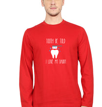 Load image into Gallery viewer, Love Daddy Full Sleeves T-Shirt for Men-Red-Ektarfa.online

