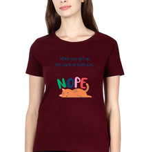 Load image into Gallery viewer, Nope T-Shirt for Women-Maroon-Ektarfa.online
