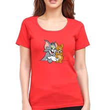 Load image into Gallery viewer, Tom and Jerry T-Shirt for Women-Red-Ektarfa.online
