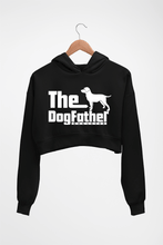 Load image into Gallery viewer, Dog Father Crop HOODIE FOR WOMEN-Black-Ektarfa.online
