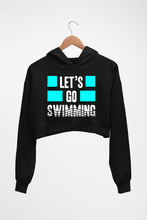 Load image into Gallery viewer, Swimming Crop HOODIE FOR WOMEN-Black-Ektarfa.online
