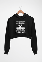 Load image into Gallery viewer, Golf Crop HOODIE FOR WOMEN-Black-Ektarfa.online
