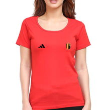 Load image into Gallery viewer, Belgium Football T-Shirt for Women-Red-Ektarfa.online
