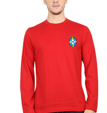 Load image into Gallery viewer, Brazil Football Full Sleeves T-Shirt for Men-Red-Ektarfa.online
