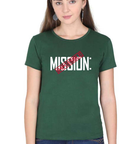 Mission Impossible (MI) T-Shirt for Women-Dark Green-Ektarfa.online