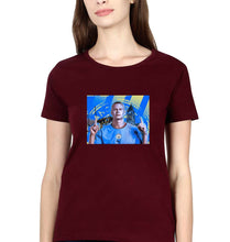 Load image into Gallery viewer, Erling Haaland T-Shirt for Women-Maroon-Ektarfa.online
