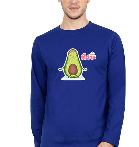 Avocado Relax Full Sleeves T-Shirt for Men-Royal blue-Ektarfa.online
