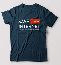 Load image into Gallery viewer, Internet Funny T-Shirt for Men-Petrol Blue-Ektarfa.online
