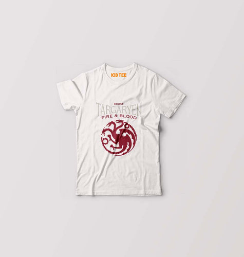 House Targaryen (GOT) Kids T-Shirt for Boy/Girl-White-Ektarfa.online