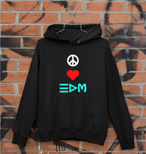 Load image into Gallery viewer, Peace Love EDM Unisex Hoodie for Men/Women-Black-Ektarfa.online
