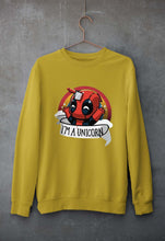 Load image into Gallery viewer, Deadpool Unicorn Unisex Sweatshirt for Men/Women-Mustard yellow-Ektarfa.online
