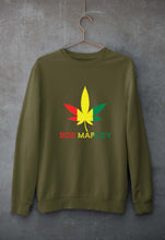 Load image into Gallery viewer, Bob Marley Weed Unisex Sweatshirt for Men/Women-Olive Green-Ektarfa.online
