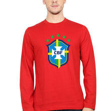 Load image into Gallery viewer, Brazil Football Full Sleeves T-Shirt for Men-Red-Ektarfa.online
