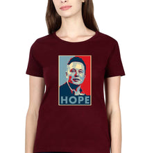 Load image into Gallery viewer, Elon Musk Hope T-Shirt for Women-Maroon-Ektarfa.online
