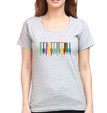 Load image into Gallery viewer, Piano T-Shirt for Women-Grey Melange-Ektarfa.online
