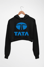 Load image into Gallery viewer, Tata Crop HOODIE FOR WOMEN-Black-Ektarfa.online
