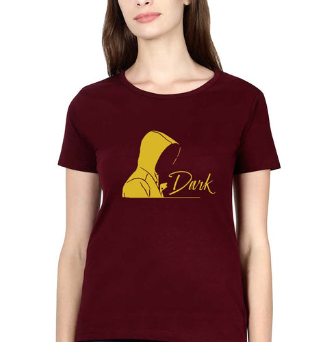 Dark T-Shirt for Women-Maroon-Ektarfa.online