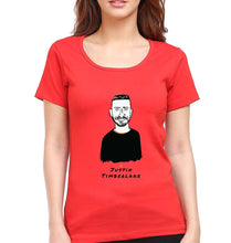 Load image into Gallery viewer, Justin Timberlake T-Shirt for Women-Red-Ektarfa.online

