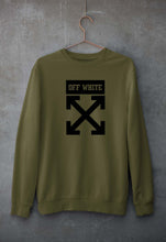 Load image into Gallery viewer, Off White Unisex Sweatshirt for Men/Women-S(40 Inches)-Olive Green-Ektarfa.online
